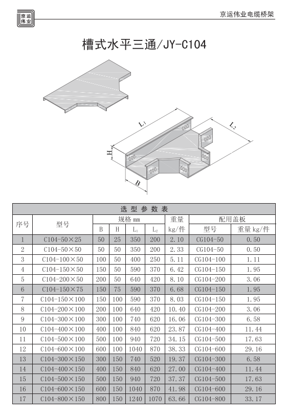 鍍鋅電纜橋架規(guī)格型號(hào)表